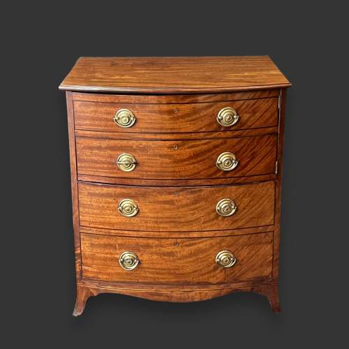 George III Converted Mahogany Bowfront Cupboard image-2