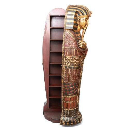 A Large Full Size Egyptian Male Sarcophagus Cabinet image-2