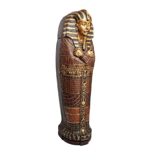 A Large Full Size Egyptian Male Sarcophagus Cabinet image-3