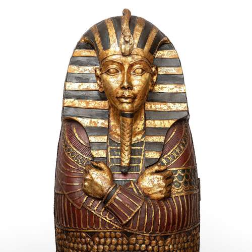 A Large Full Size Egyptian Male Sarcophagus Cabinet image-4