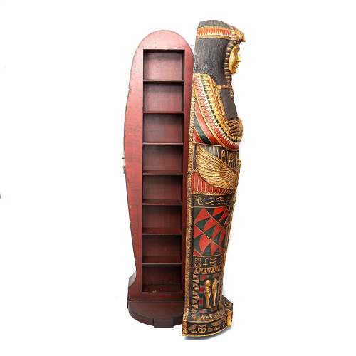 A Large Full Size Egyptian Female Sarcophagus Cabinet image-2