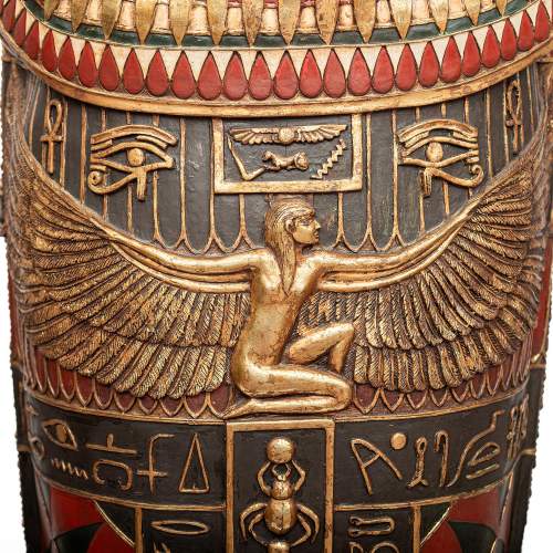 A Large Full Size Egyptian Female Sarcophagus Cabinet image-4