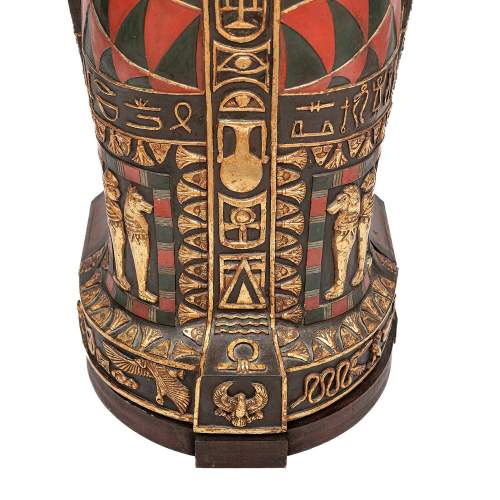 A Large Full Size Egyptian Female Sarcophagus Cabinet image-6