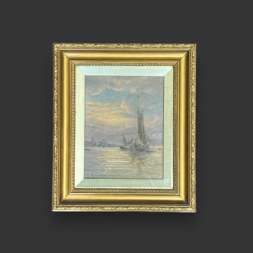 Pair of Signed Maritime Oil Paintings image-4