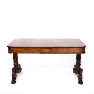 An Antique Regency Period Rosewood Library Table