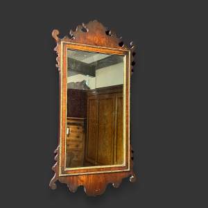 George III Mahogany Fret Wall Mirror