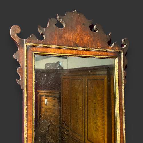 George III Mahogany Fret Wall Mirror image-2