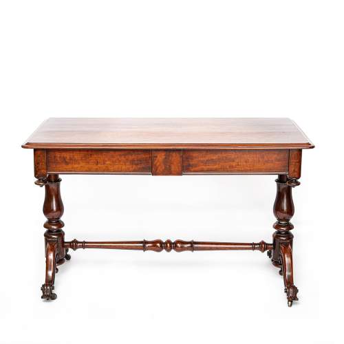 Antique William IV Period Mahogany Library Table image-1