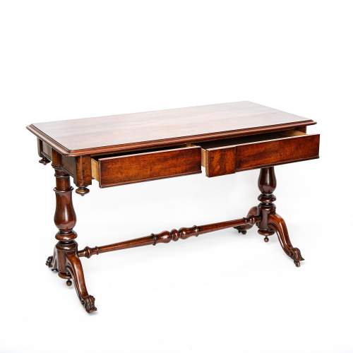 Antique William IV Period Mahogany Library Table image-4