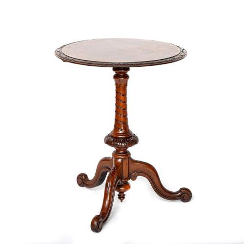 An Antique Victorian Figured Walnut Occasional Table image-1