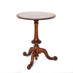 An Antique Victorian Figured Walnut Occasional Table