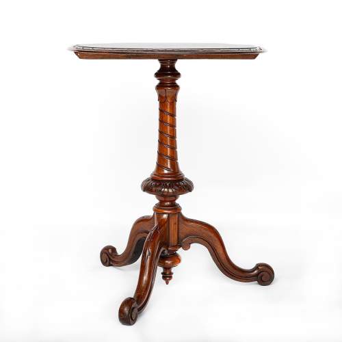 An Antique Victorian Figured Walnut Occasional Table image-2