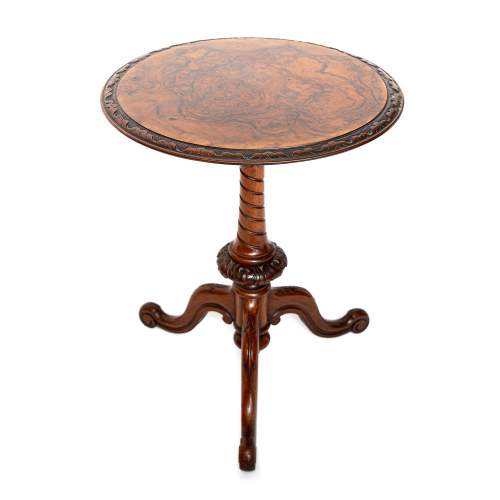 An Antique Victorian Figured Walnut Occasional Table image-3