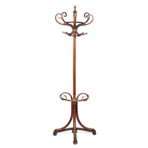 Rare Vintage Half Round Bentwood Coat and Hat Stand