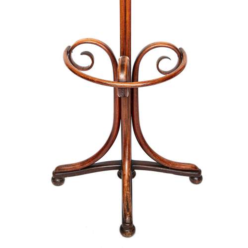 Rare Vintage Half Round Bentwood Coat and Hat Stand image-5