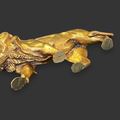 French 19th Century Gilded Bronze Lion image-6