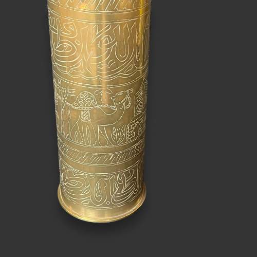 Pair of Arabic Design Trench Art Vases image-4