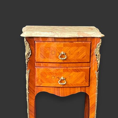 Pair of French Marble Topped Bedside Cabinets image-3