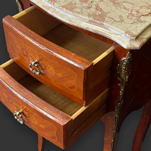 Pair of French Marble Topped Bedside Cabinets image-5