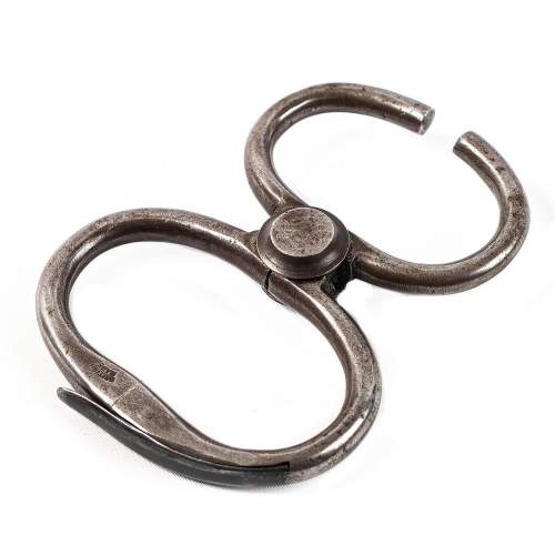 Antique Pair of Steel Prisoner Escort Handcuffs image-1