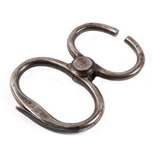 Antique Pair of Steel Prisoner Escort Handcuffs