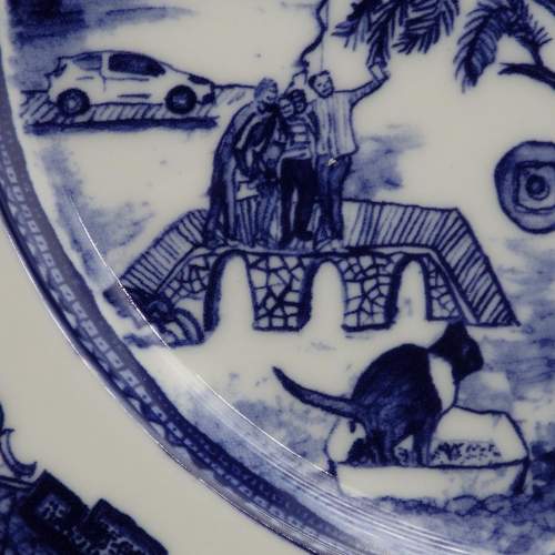 Philippa Perry Blue & White Willow Plate - Grayson Perry Art Club image-2