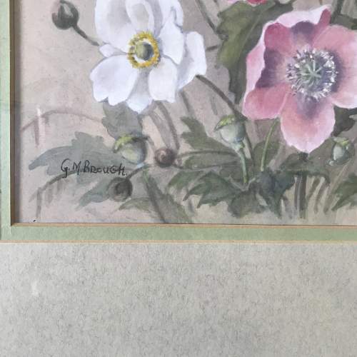 Floral Watercolour by 20th Century Lincolnshire artist G.M.Brough image-2