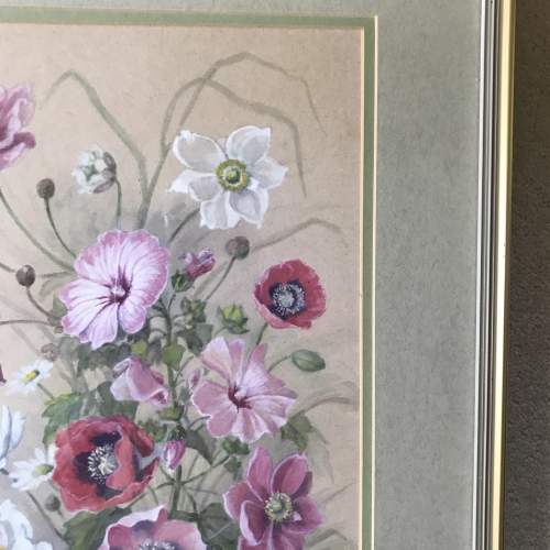 Floral Watercolour by 20th Century Lincolnshire artist G.M.Brough image-3