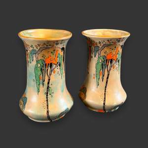 Art Deco 1930s Pair of Dalmara Ware Vases