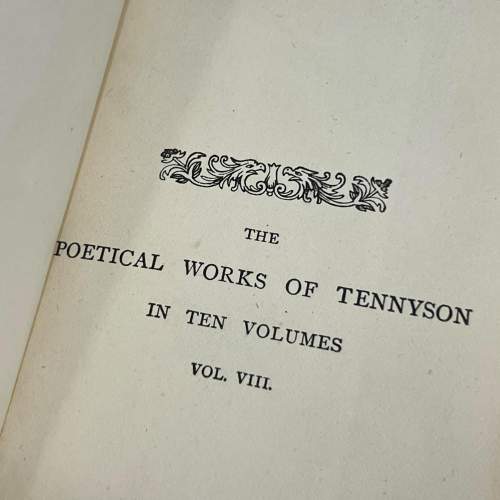 19th Century Set of 12 Volumes of Tennysons Works image-5