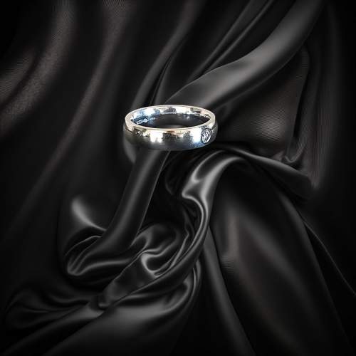 Heavy Platinum Diamond Ring image-3