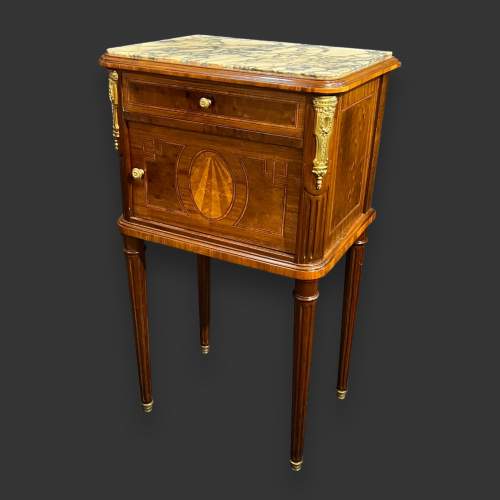 Early 20th Century French Marble Top Pot Cupboard image-1