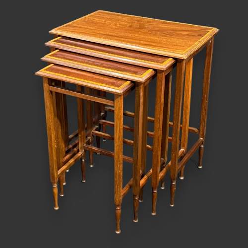 Early 20th Century Mahogany Quartetto Nest of Tables image-1