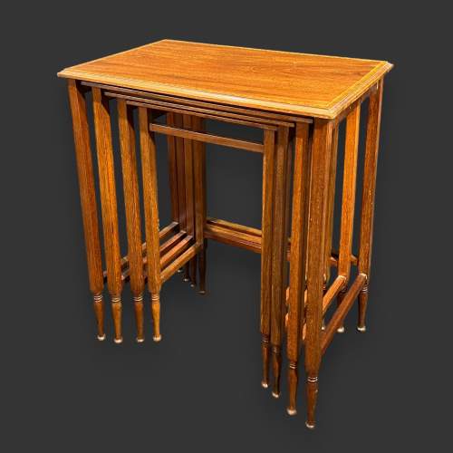 Early 20th Century Mahogany Quartetto Nest of Tables image-2