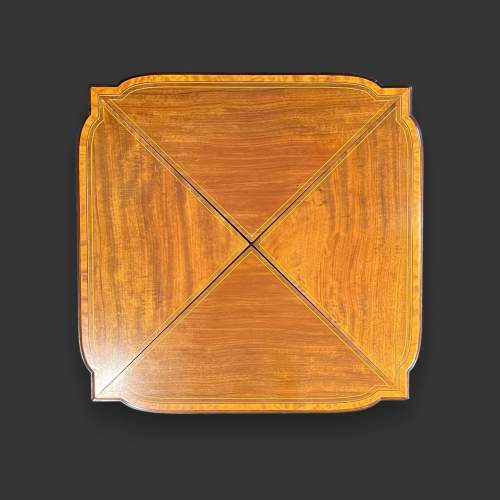 Edwardian Inlaid Envelope Card Table image-3