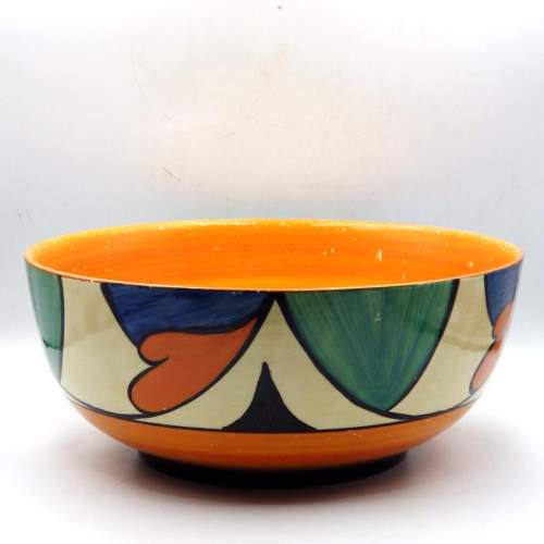 Clarice Cliff 1930s Art Deco Bizarre Double V Fruit Bowl image-1