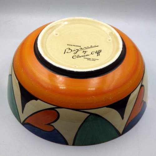 Clarice Cliff 1930s Art Deco Bizarre Double V Fruit Bowl image-5