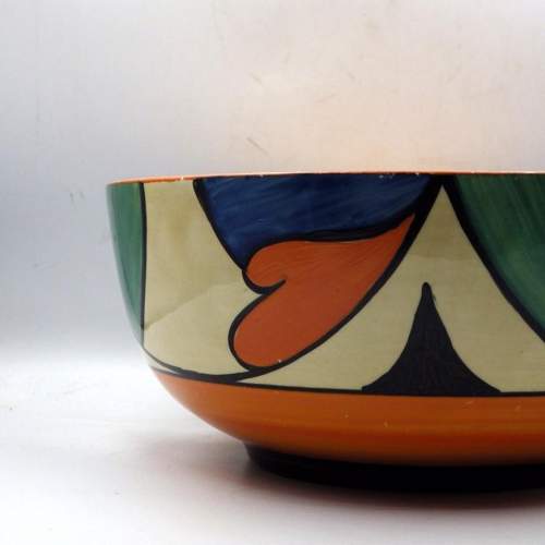 Clarice Cliff 1930s Art Deco Bizarre Double V Fruit Bowl image-2