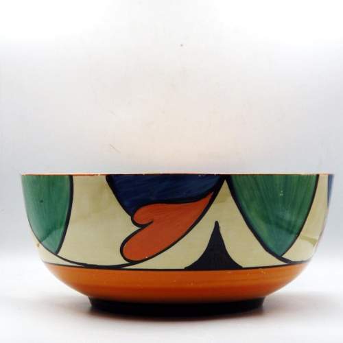 Clarice Cliff 1930s Art Deco Bizarre Double V Fruit Bowl image-3