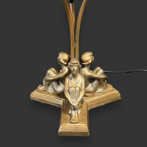 Art Deco Three Figure Lamp image-4