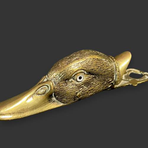 19th Century Brass Duck Head Clip image-2