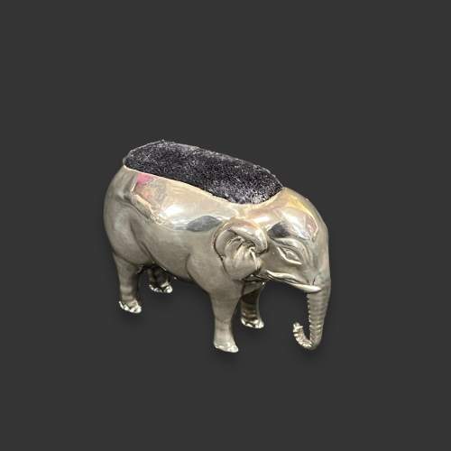 Large Silver Elephant Pin Cushion image-1