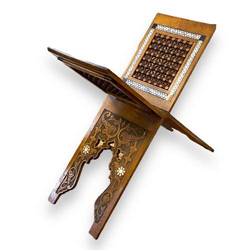 Decorative 19th Century Folding Quran Stand image-2