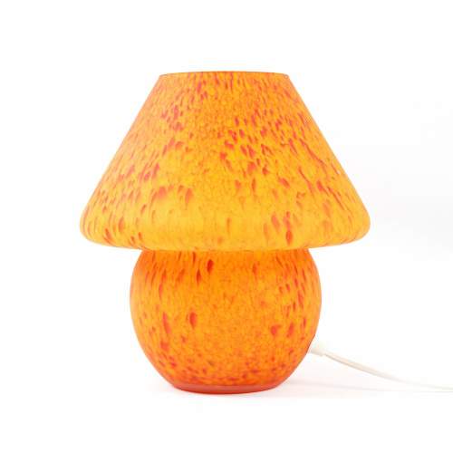 A French Handblown Glass Mushroom Lamp by Vianne image-1