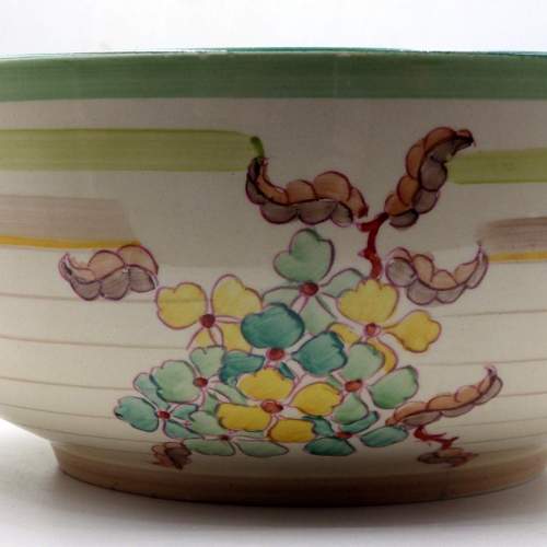 Clarice Cliff 1930s Art Deco Bizarre Hydrangea Fruit Bowl image-2