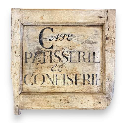 Vintage Wooden Cafe Patisserie Sign image-1