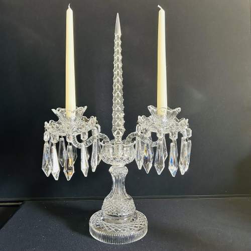 A Waterford Spire Double Arm Candelabra image-1