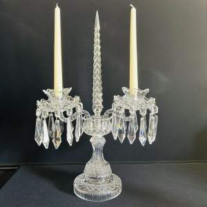 A Waterford Spire Double Arm Candelabra