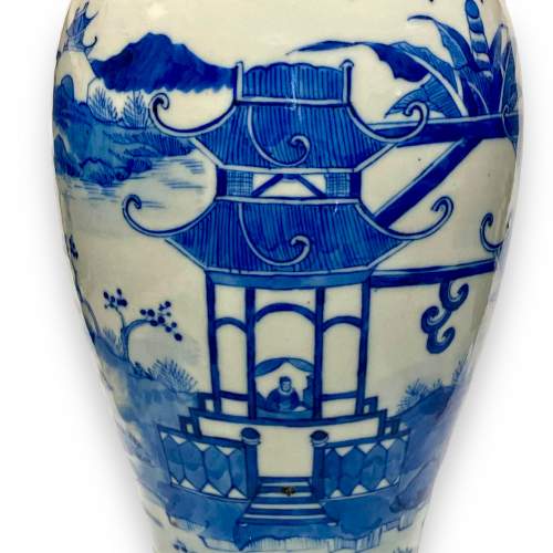 Chinese Export Porcelain Blue & White Vase image-3