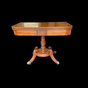 A Victorian Mahogany Fold Over Card Table